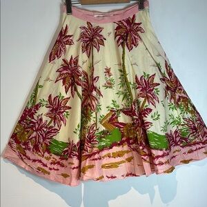 Diane Von Furstenberg tropical circle skirt sequins detail size 2